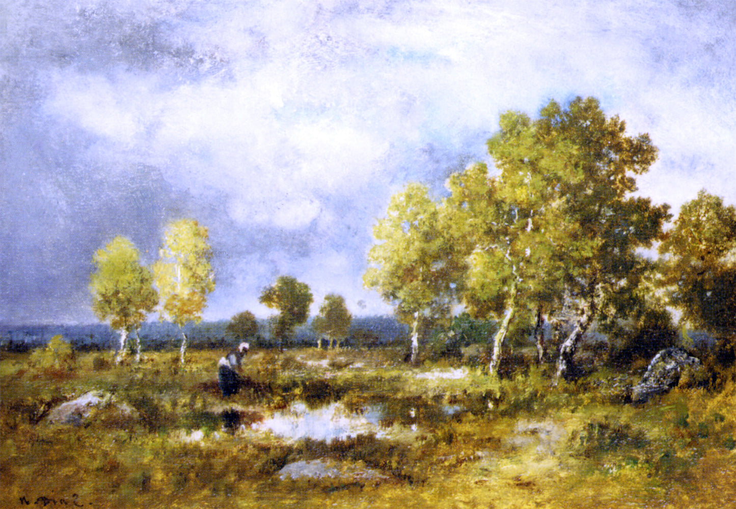 Narcisse Virgilio Diaz De la Pena L'Orage - Hand Painted Oil Painting
