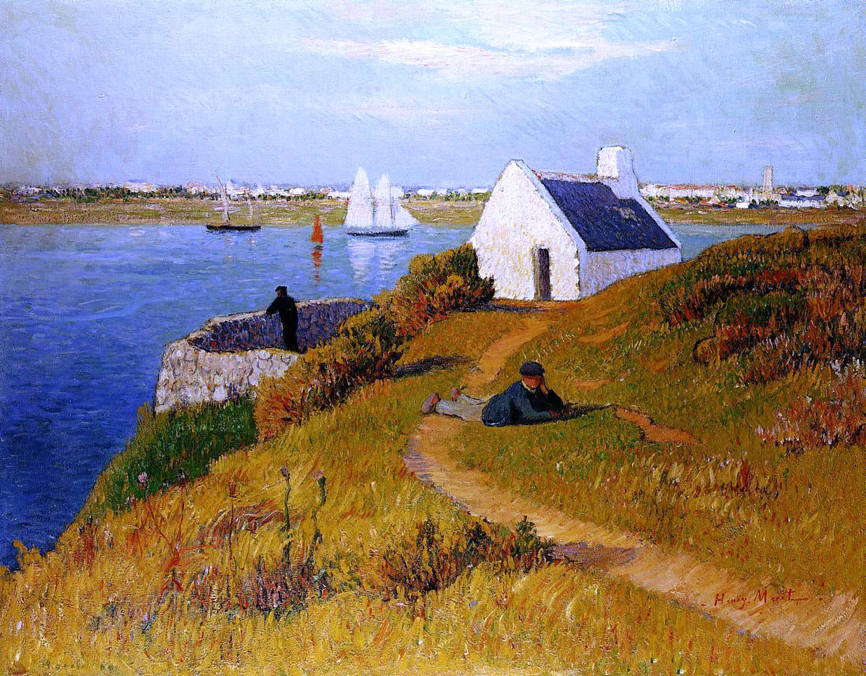 Henri Moret Lorient Harbor - Hand Painted Oil Painting