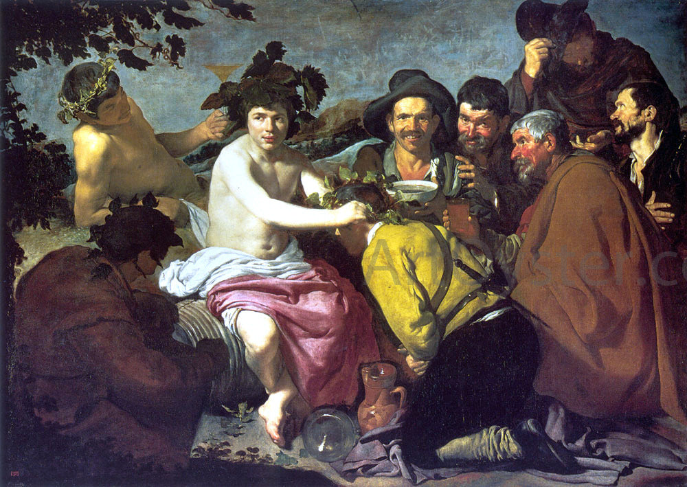 Diego Rodriguez De Silva Velazquez Los Borrachos - Hand Painted Oil Painting