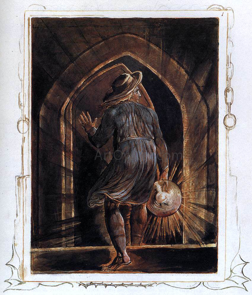 William Blake Los Entering the Grave - Hand Painted Oil Painting