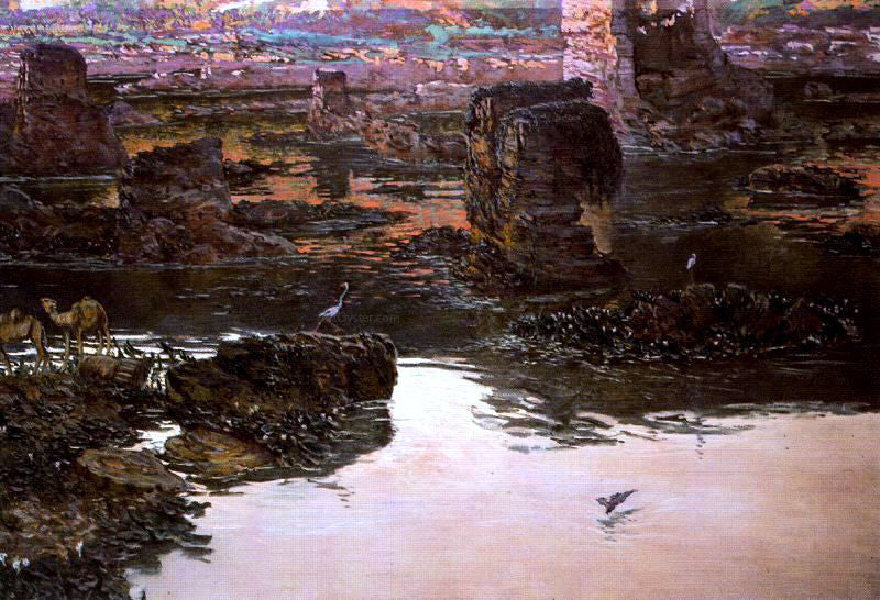 Antonio Munoz Degrain Los Estanques de Salomon - Hand Painted Oil Painting