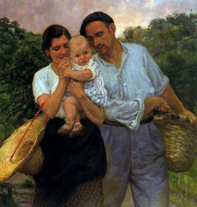 Ignacio Diaz Olano Los Padres - Hand Painted Oil Painting