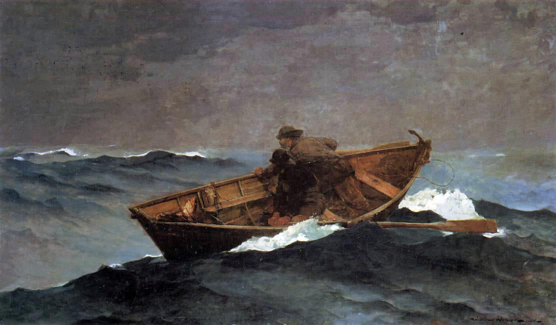 Winslow Homer Lost on the Grand Banks - Hand Painted Oil Painting