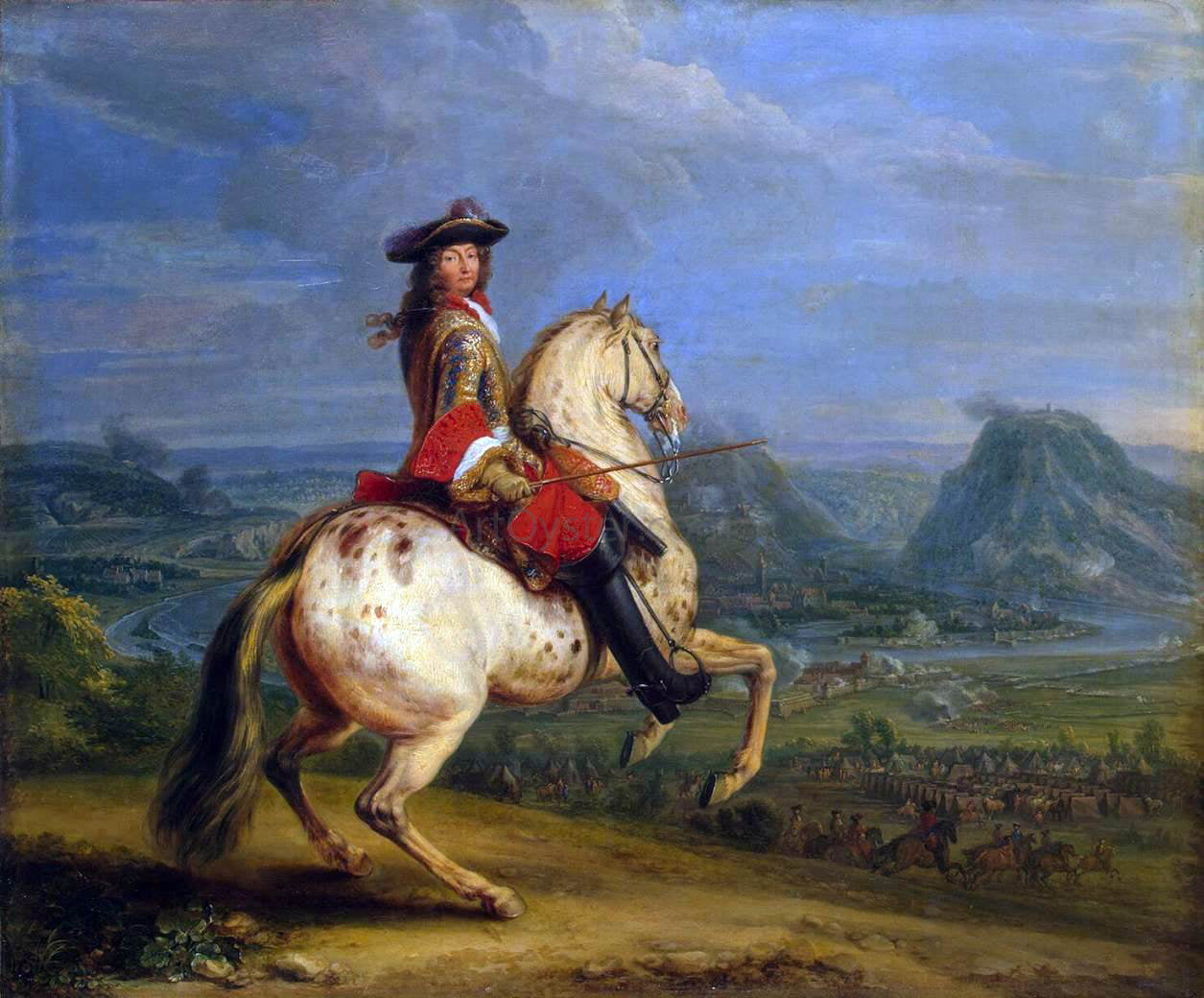 Adam Frans Van Der Meulen Louis XIV at the Taking of Besancon - Hand Painted Oil Painting