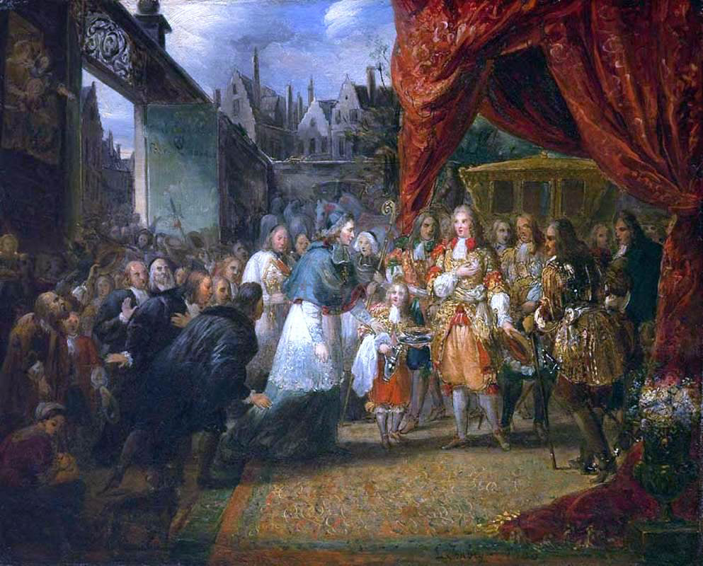 Eugene Isabey Louis XIV Entering Paris - Hand Painted Oil Painting