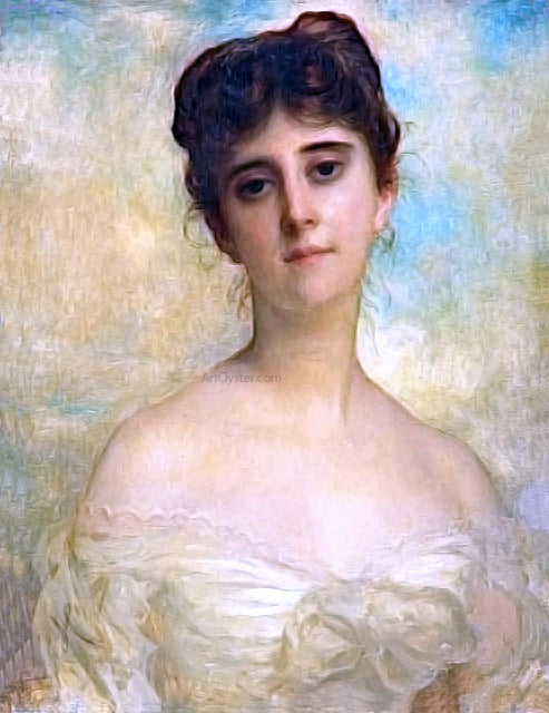 Antoine Ernest Hebert Louise Lefuel, epouse Hochon - Hand Painted Oil Painting
