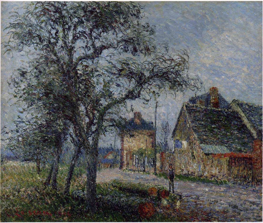Gustave Loiseau Louvier Road in Winter - Hand Painted Oil Painting