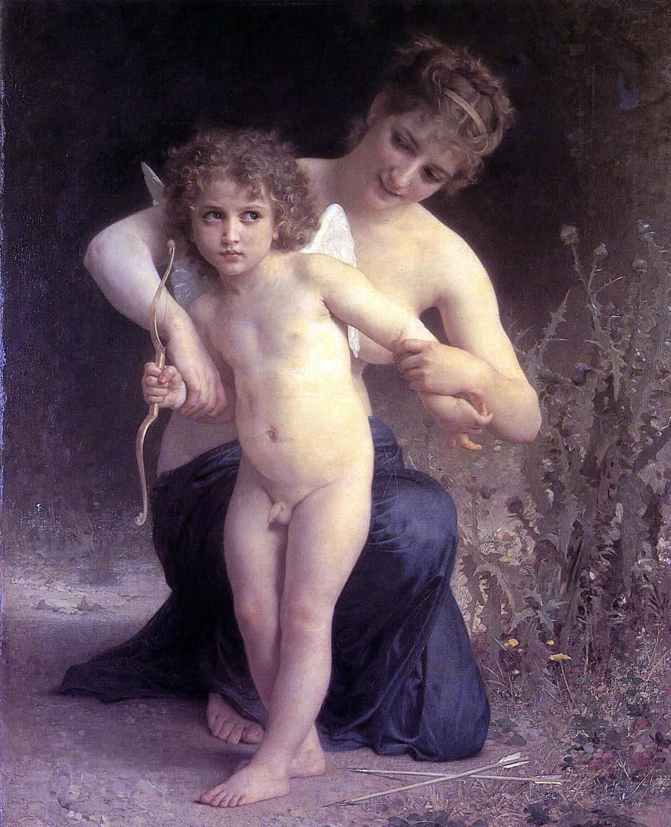 William Adolphe Bouguereau Love Disarmed - Hand Painted Oil Painting