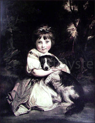 Sir Joshua Reynolds Love Me, Love my Dog - Hand Painted Oil Painting