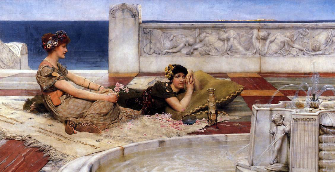 Sir Lawrence Alma-Tadema Loves Votaries - Hand Painted Oil Painting
