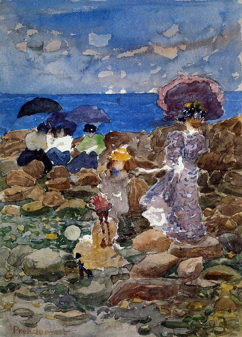  Maurice Prendergast Low Tide - Hand Painted Oil Painting