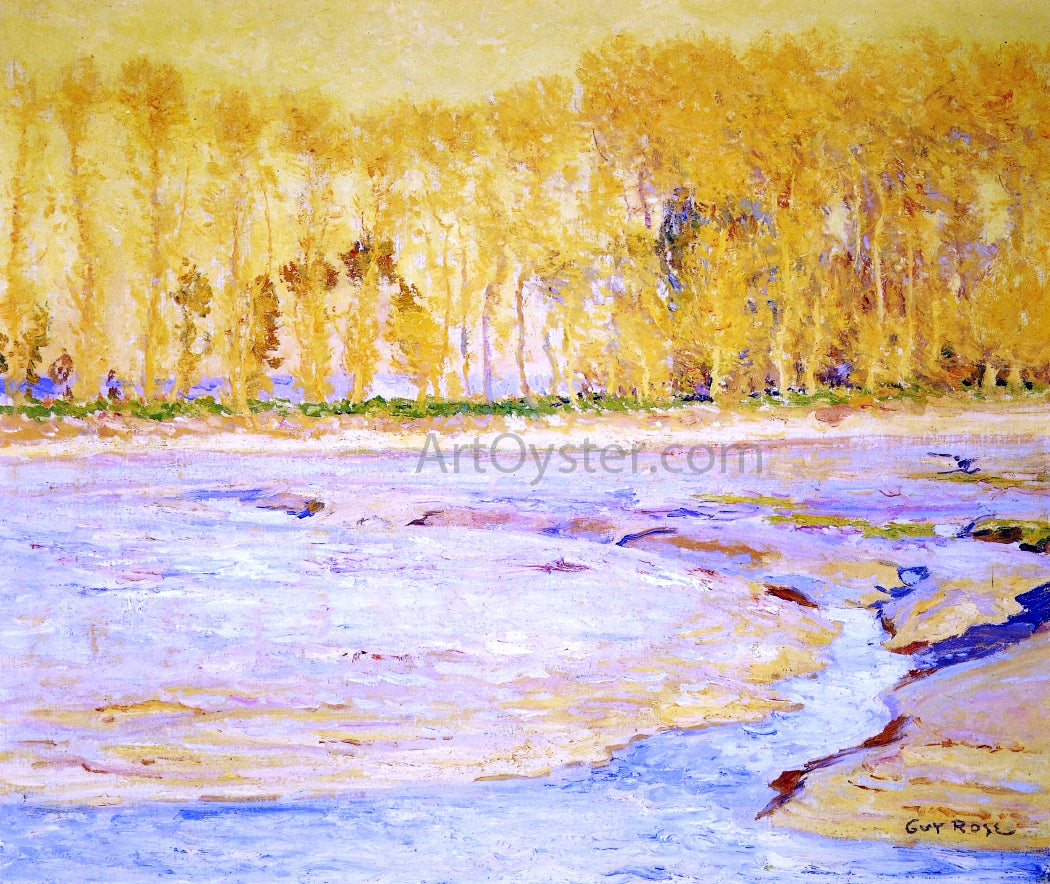 Guy Orlando Rose Low Tide Honfleur - Hand Painted Oil Painting