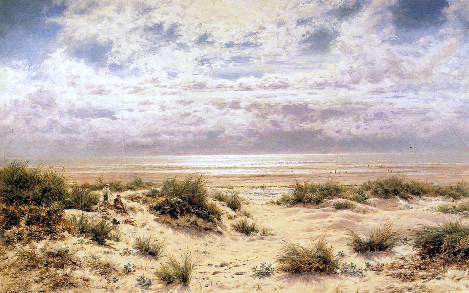 Benjamin Williams Leader At Low Tide on the South Coast - Hand Painted Oil Painting