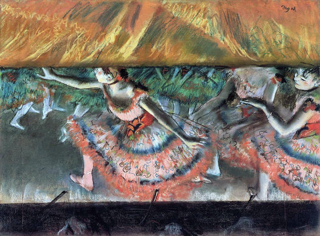 Edgar Degas Lowering the Curtain - Hand Painted Oil Painting