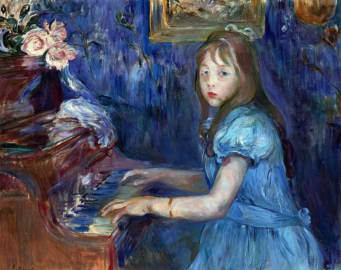 Berthe Morisot Lucie Leon at the Piano - Hand Painted Oil Painting