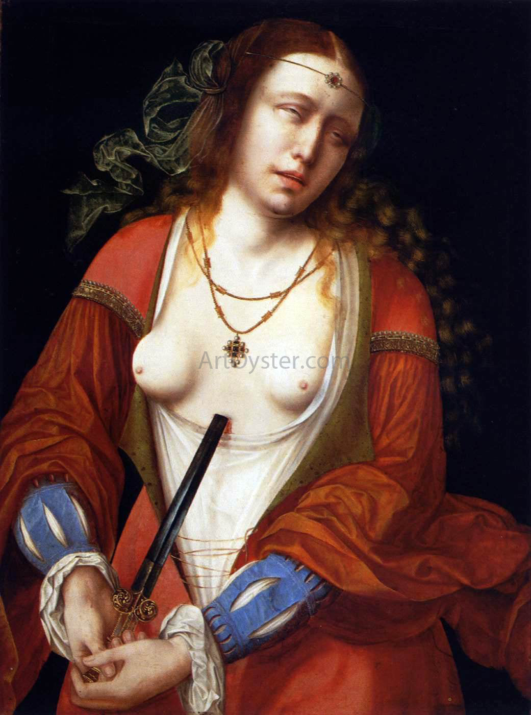 Master holy Blood Lucretia - Hand Painted Oil Painting