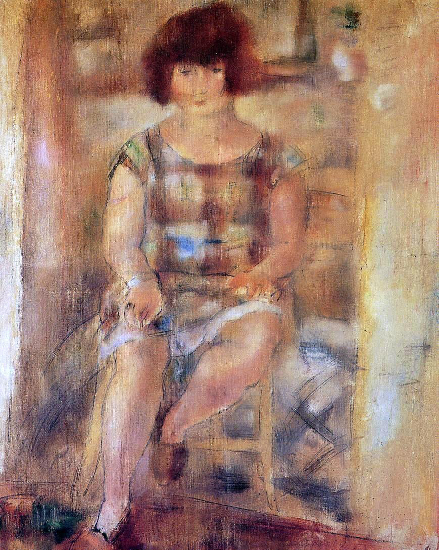 Jules Pascin Ludy after Shampooing - Hand Painted Oil Painting