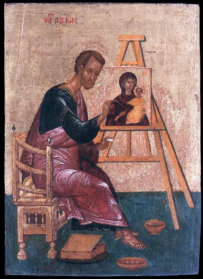  Unknown Painters Masters Luke Paints the Icon of the Mother of God Hodegetria - Hand Painted Oil Painting