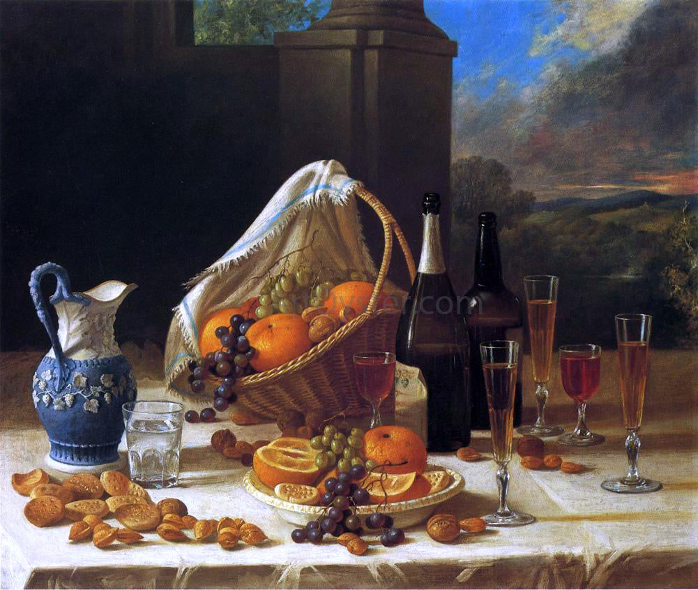 John F Francis Luncheon Still Life - Hand Painted Oil Painting