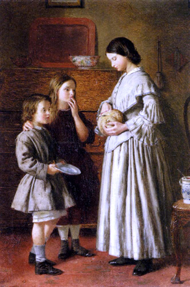 Frederick Smallfield ARWS Lunchtime - Hand Painted Oil Painting