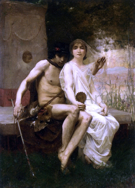  Jean-Eugene Buland Lycanion et Daphnis - Hand Painted Oil Painting