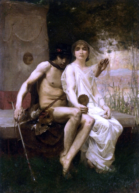 Jean-Eugene Buland Lycanion et Daphnis - Hand Painted Oil Painting