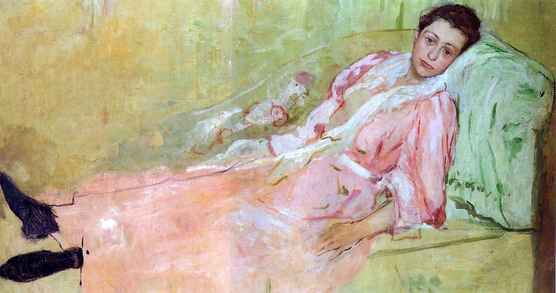Mary Cassatt Lydia Reading on a Divan - Hand Painted Oil Painting