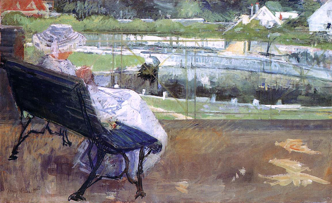 Mary Cassatt Lydia Seated on a Terrace, Crocheting - Hand Painted Oil Painting