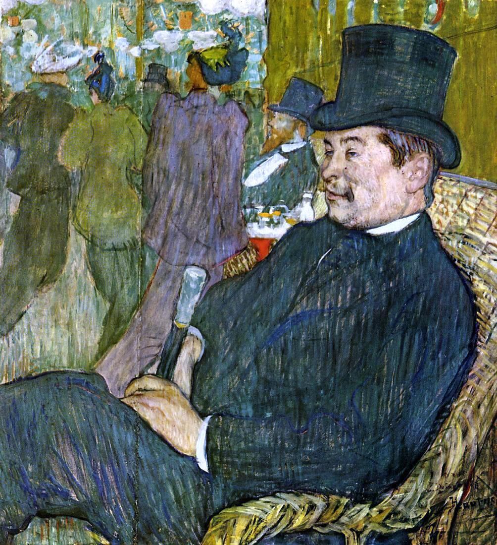 Henri De Toulouse-Lautrec M. Delaporte at the Jardin de Paris - Hand Painted Oil Painting