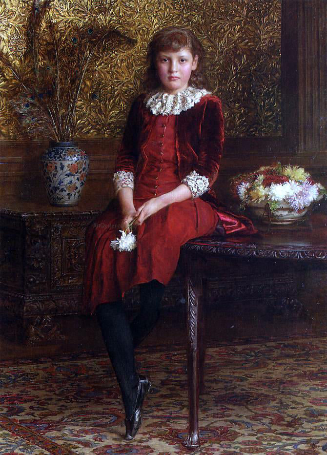 Edward John Gregory Mabel, Daughter of Charles Galloway - Hand Painted Oil Painting