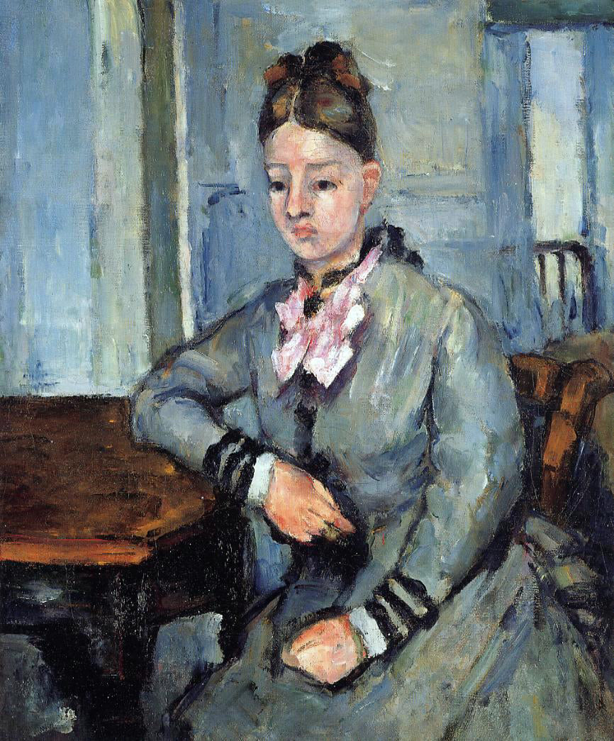 Paul Cezanne Madame Cezanne Leaning on Her Elbow - Hand Painted Oil Painting
