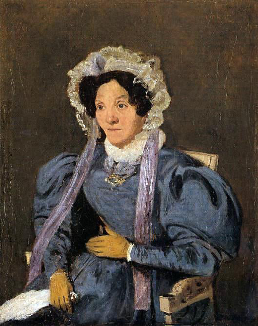Jean-Baptiste-Camille Corot Madame Corot, the Artist's Mother, Born Marie-Francoise Oberson - Hand Painted Oil Painting