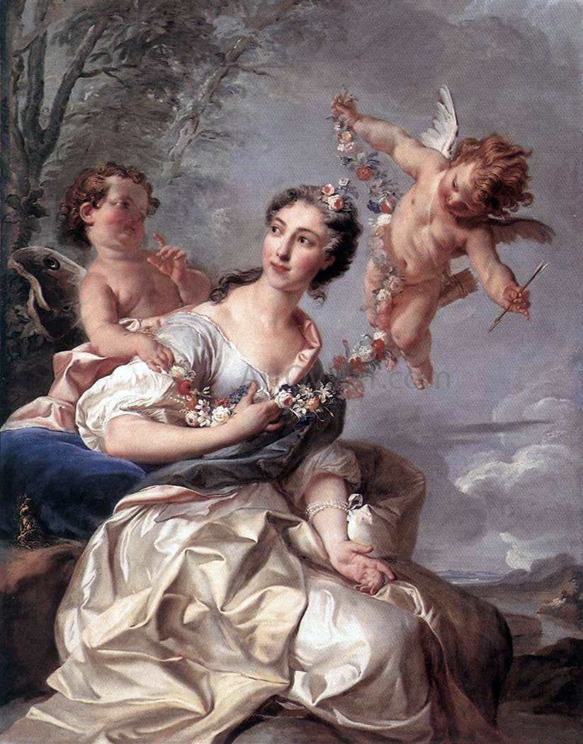 Noel-Nicolas Coypel Madame de Bourbon-Conti - Hand Painted Oil Painting
