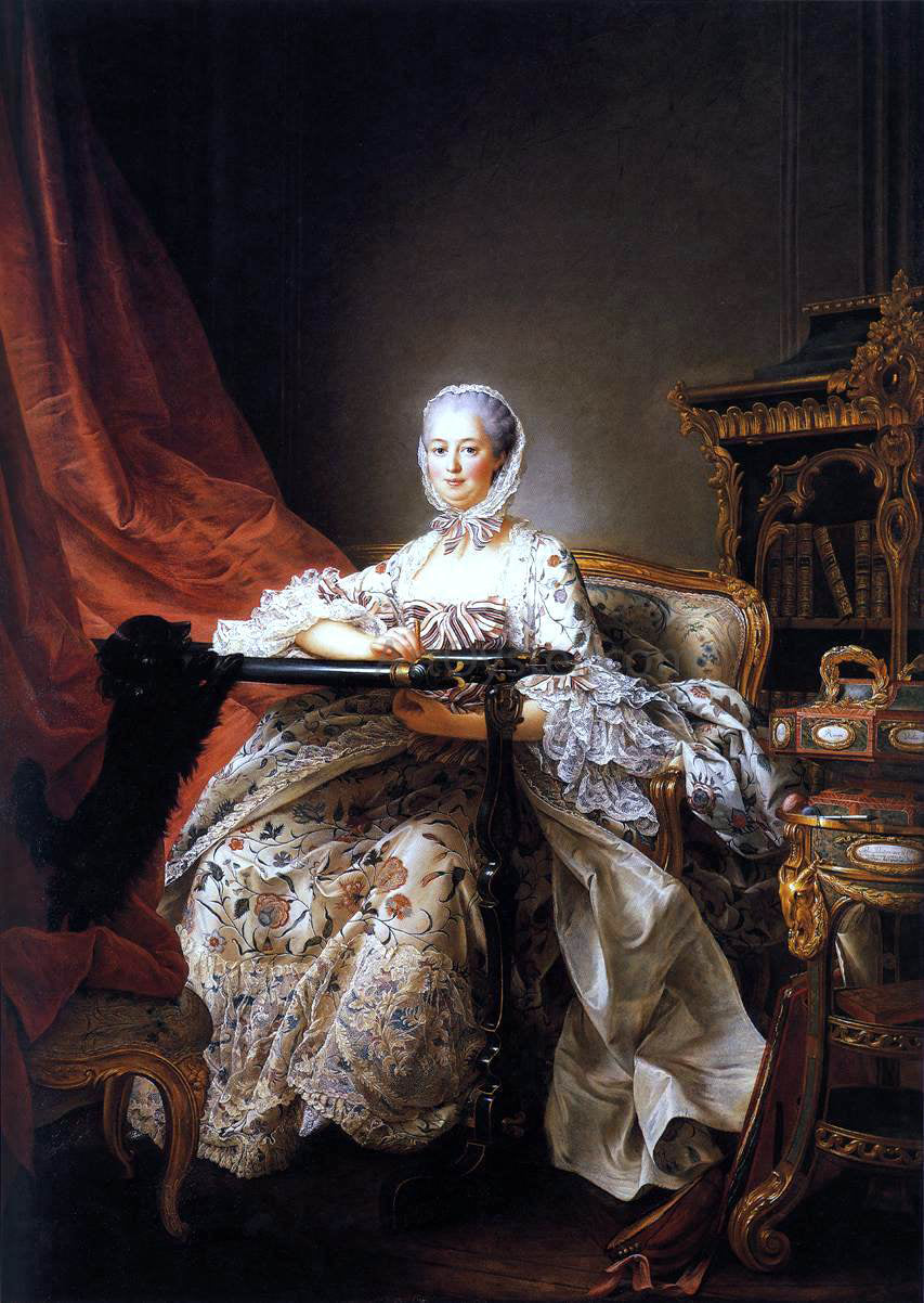 Francois-Hubert Drouais Madame de Pompadour - Hand Painted Oil Painting