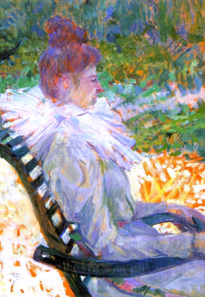 Henri De Toulouse-Lautrec Madame E. Tapie de Celeyran in a Garden - Hand Painted Oil Painting