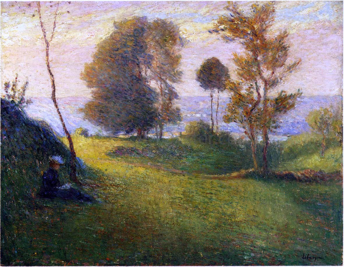 Henri Lebasque Madame Lebasque in a Breton landscape - Hand Painted Oil Painting
