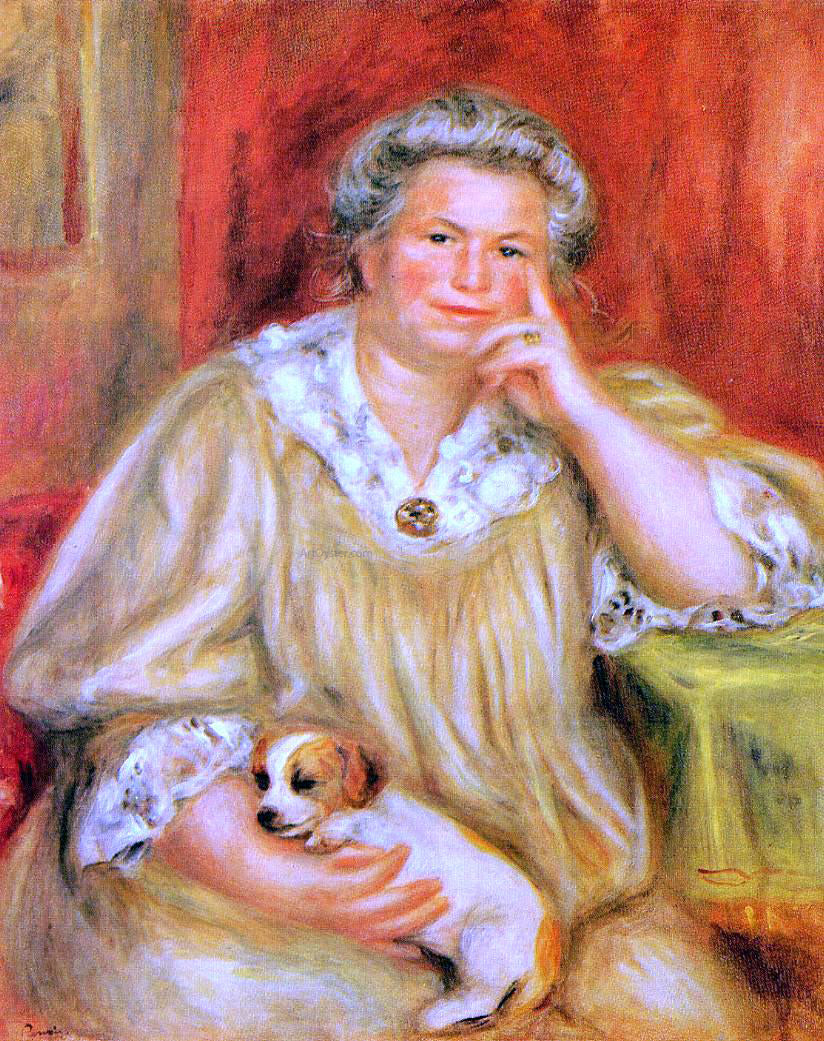 Pierre Auguste Renoir Madame Renoir with Bob - Hand Painted Oil Painting