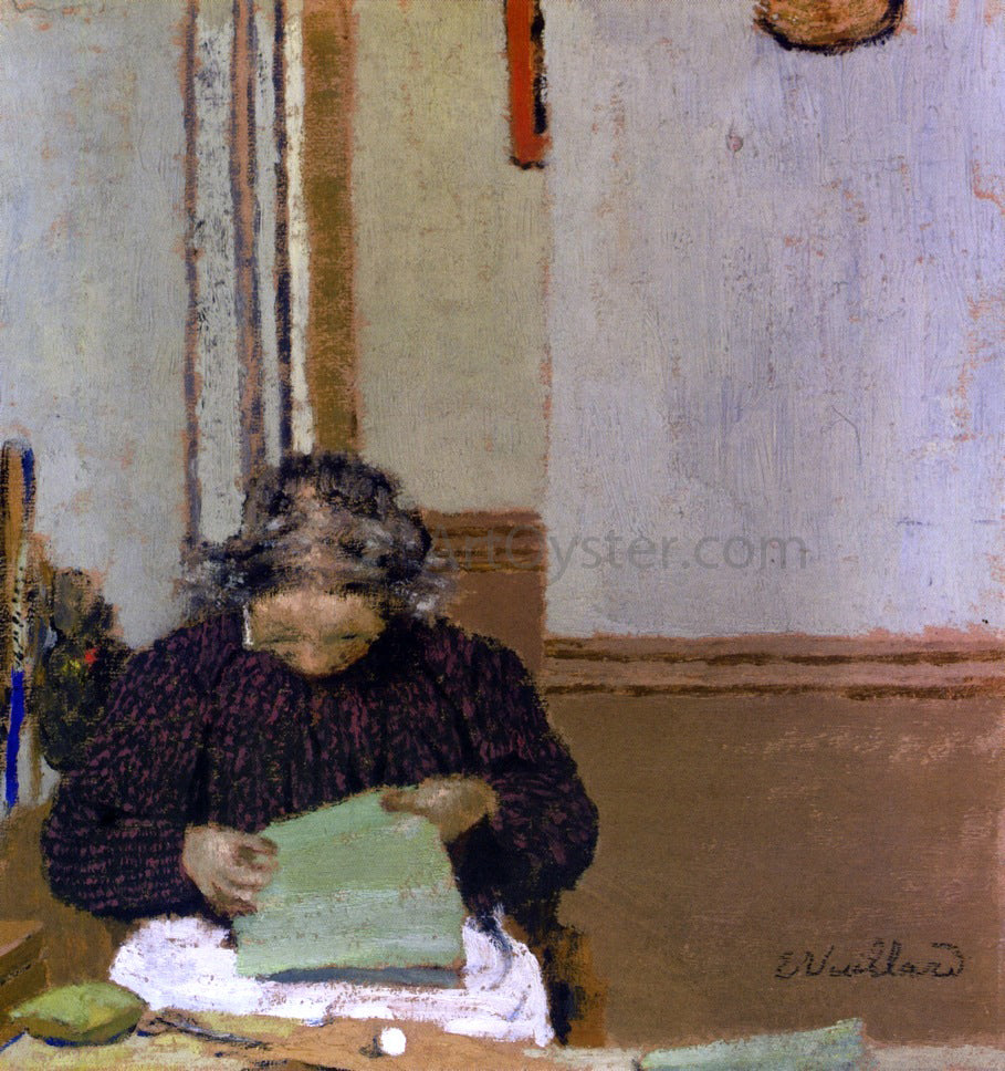 Edouard Vuillard Madame Vuillard Cousant - Hand Painted Oil Painting