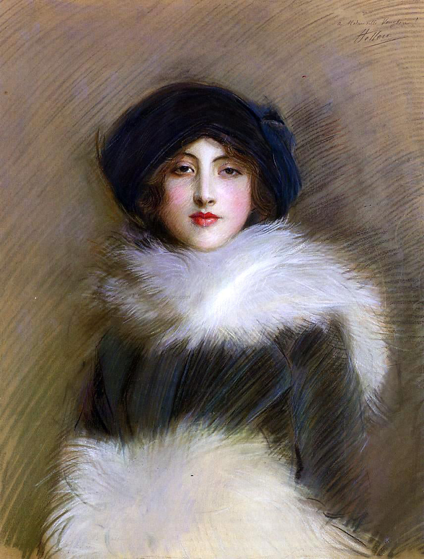 Paul Cesar Helleu Mademoiselle Vaughan - Hand Painted Oil Painting