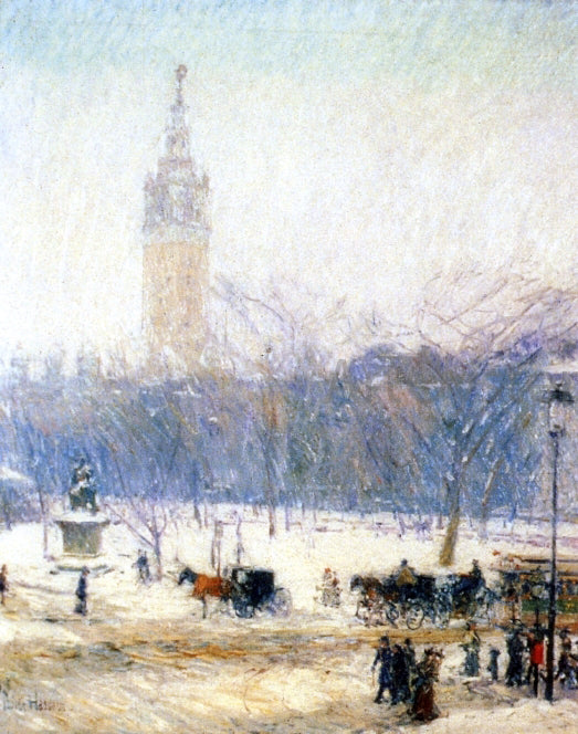 Frederick Childe Hassam Madison Square - Snowstorm - Hand Painted Oil Painting