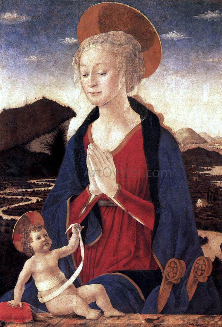 Alessio Baldovinetti Madonna and Child - Hand Painted Oil Painting