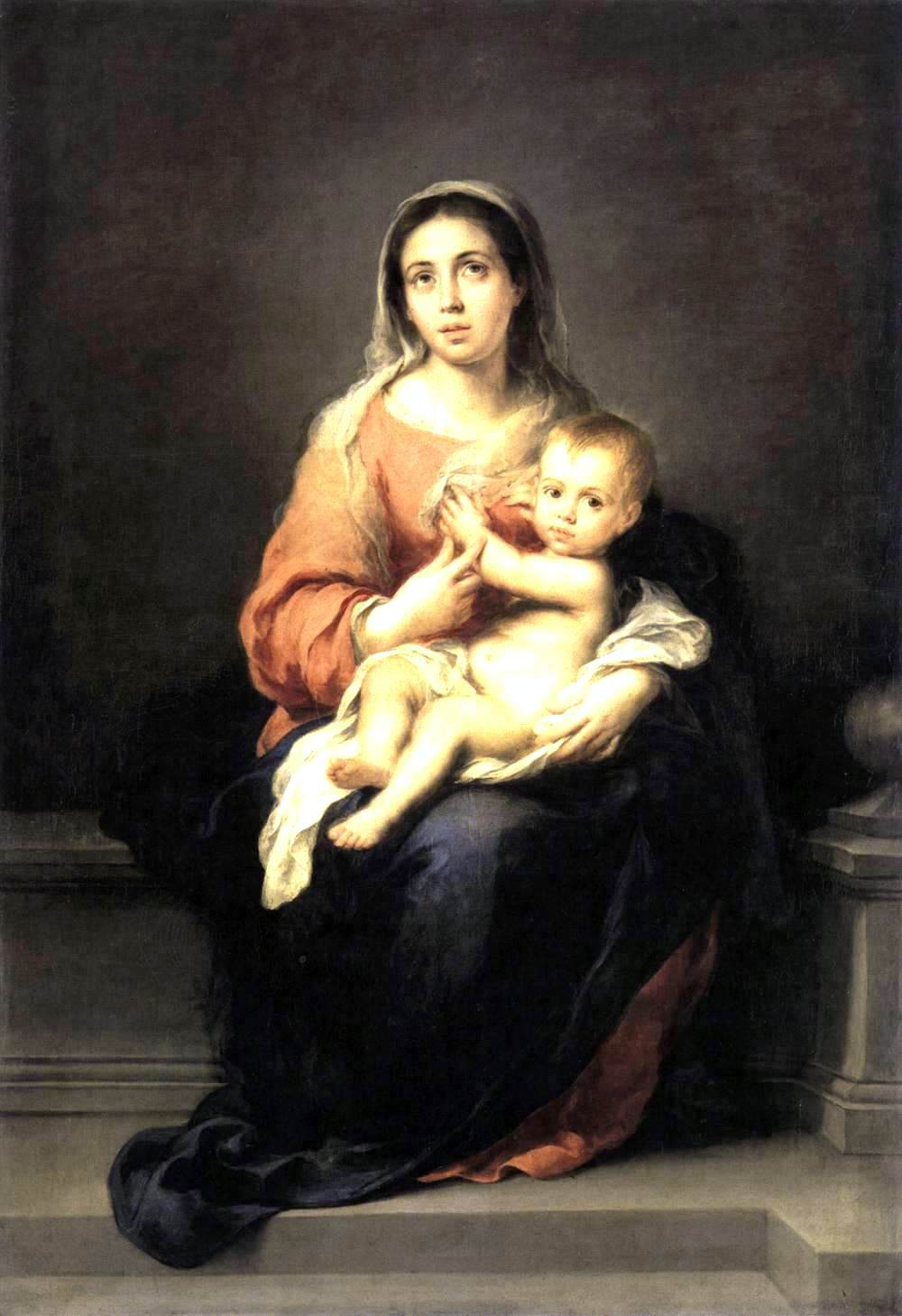  Bartolome Esteban Murillo Madonna and Child - Hand Painted Oil Painting