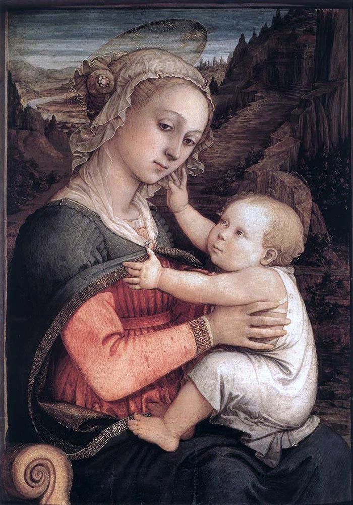 Fra Filippo Lippi Madonna and Child - Hand Painted Oil Painting