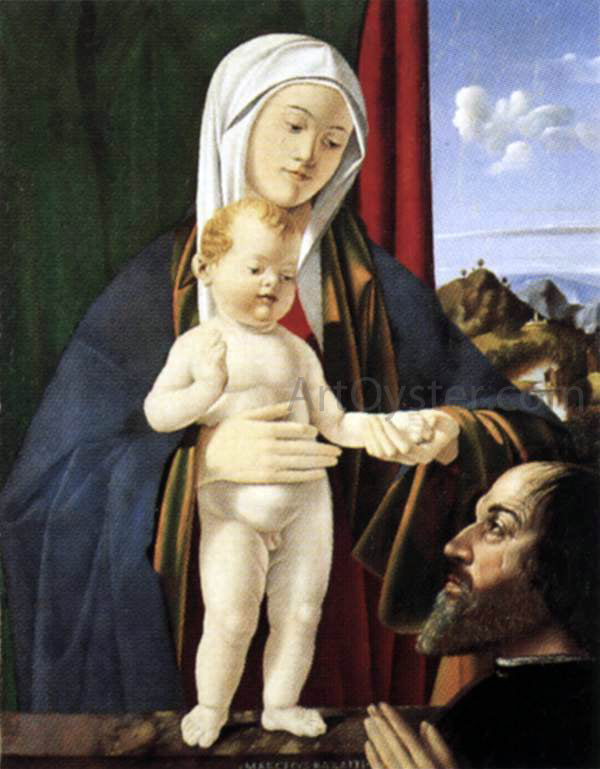 Marco Basaiti Madonna and Child with a Donor - Hand Painted Oil Painting