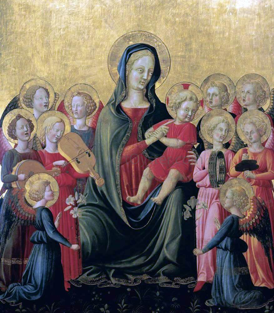 Francesco D'Antonio di Bartolomeo Madonna and Child with Music-Making Angels - Hand Painted Oil Painting