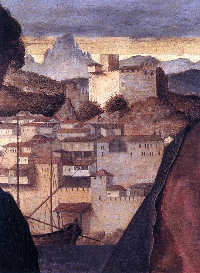  Giovanni Bellini Madonna and Child with St John the Baptist and a Saint (detail) - Hand Painted Oil Painting