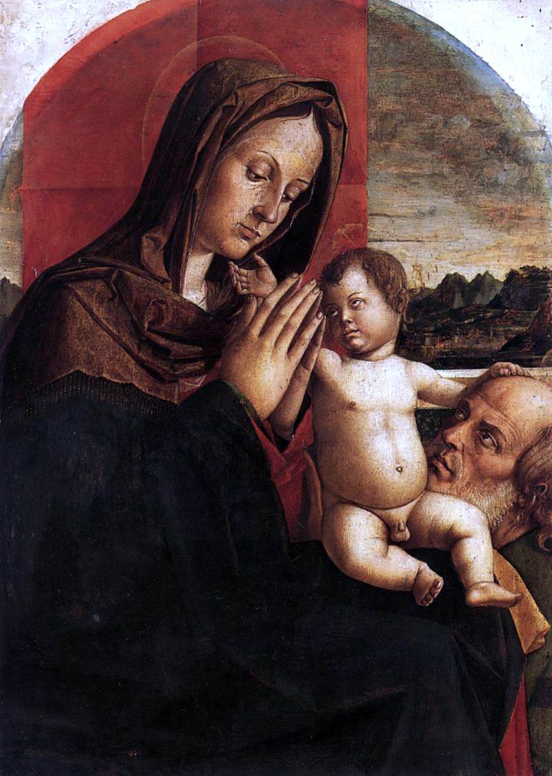 Bartolomeo Montagna Madonna and Child with St Joseph - Hand Painted Oil Painting