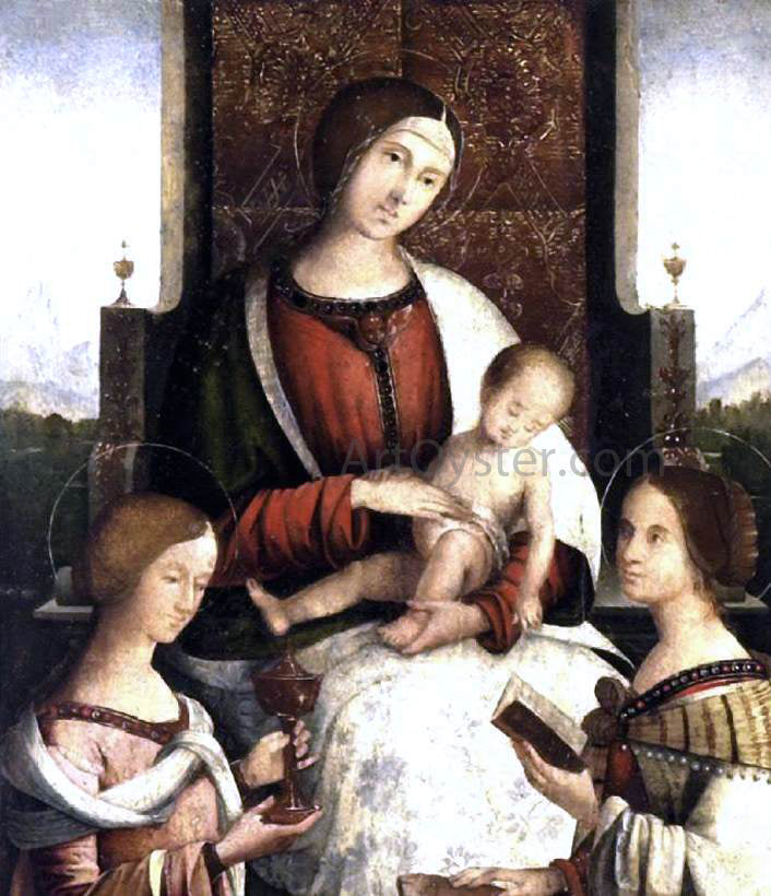 Bernardino Di Bosio Zaganelli Madonna and Child with Sts Mary Magdalene and Catherine of Alexandria - Hand Painted Oil Painting