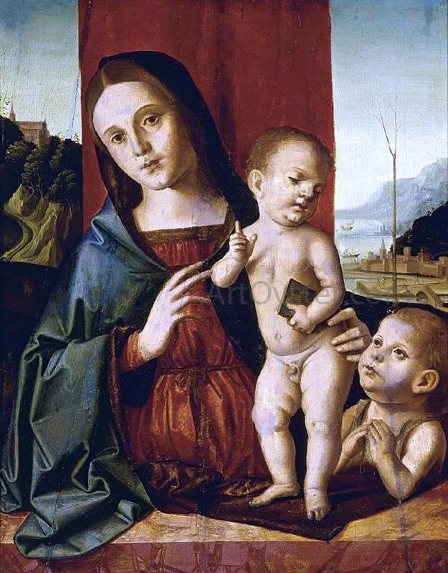 Marco Palmezzano Madonna and Child with the Infant Saint John the Baptist - Hand Painted Oil Painting
