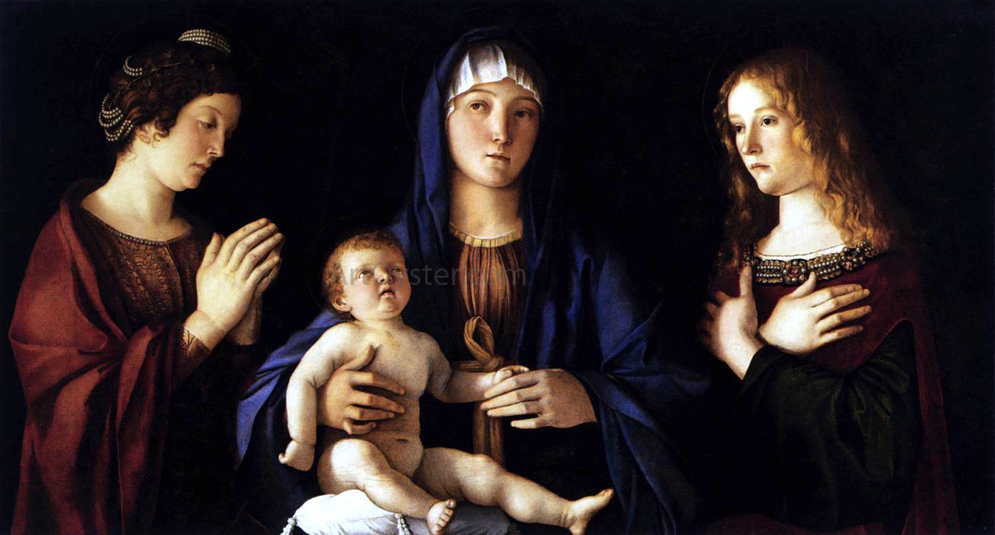 Giovanni Bellini Madonna and Child with Two Saints (Sacra Conversazione) - Hand Painted Oil Painting
